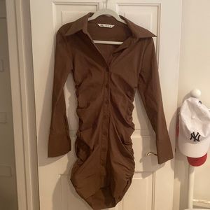 zara body on ruched dress